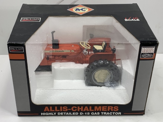 Allis-Chalmers D-15 Gas Tractor, Highly Detailed, SpecCast, NIB, 1/16 Scale