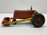 Cast Tractor Narrow Front, loader attachment, 1/16 Scale, paint damage, rear axle bent 