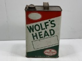 Wolf's Head Motor Oil & Lubes Metal Can