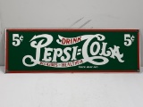 Porcelain Enameled Pepsi Cola Promotional Sign