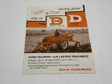 Allis-Chalmers New D-10, 1-row 2- plow, D-12, 2-plow 2-row brochure. 