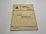 Allis-Chalmers- Parts Catalog Corn Heads Models Adjustable Row Eff. S/N 7001 and Up. Form 9005558
