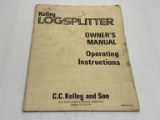 Kelly Logsplitter- Owners Manual Operating Instructions