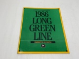 John Deere- Agricultural Equipment Catalog 1986 Long Green Line. D-937-86-07