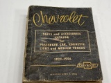 Chevrolet Parts and Accessories Catalog for Passenger Car, Corvette Light and Medium Trucks 1929-195