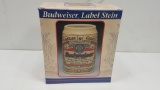 Budweiser Label Stein Collectible