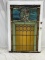 stained glass window; 44in x28 1/2in x 1 3/4in