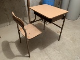 Desk With Attached Chair