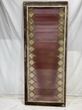 stained glass window; 57in x 23in x 1 1/2in