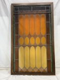 stained glass window; 45in x 27in x 1 1/2in