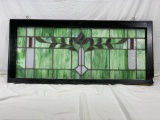 Stained Glass Window; 44in X 19 1/2in X 1 1/2in