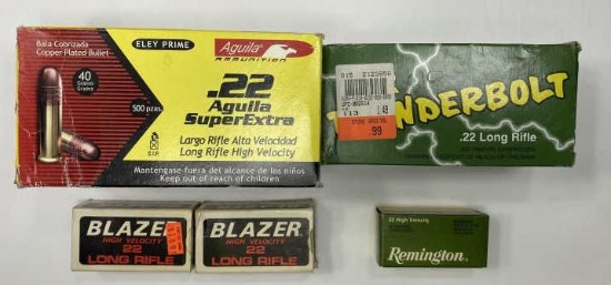 Aguila, Blazer, Remington Thunderbolt .22