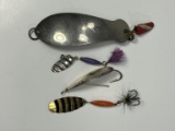 (5) Vintage Johnson's Silver Minnow Lures