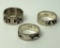 (3) Sterling Rings