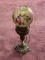 Antique Lamp with Floral Globe Shade
