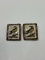 (2) Signed Pottery Pins