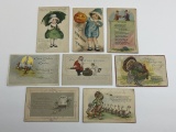 (8) Vintage Holiday Post Cards