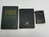 Vintage Books - Cook Book, Pocket Bible & Diary