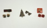 Christmas Tree Brooch & Earring Sets