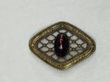 Purple Fasted Glass Deco Brooch
