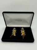 Von Maur Christmas Clip Earrings