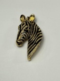 Vintage Ciner Zebra Head Pin