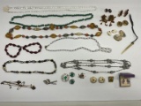 Costume Jewelry of Necklaces, Earrings & Brooch