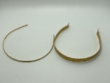 2 Gold Toned Headbands