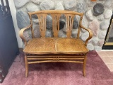 Antique Wooden Bench, 2 Seater