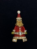 Christopher Radko Santa Brooch