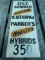 Parker's Hoosier Hybrids 350 Seed Corn Cardboard Sign - Folds in Half