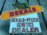 Dekalb Pfizer Genetics Dealer Sign, One-sided Pressboard