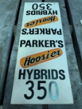 Parker's Hoosier Hybrids 350 Seed Corn Cardboard Sign - Folds in Half