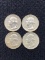 (4) 1964 Washington Quarters