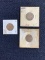 (3) Indian Head Pennies: (1) 1863 (1) 1864 & (1) 1865