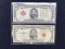 (1) 1928 F  & (1) 1953 $5 U.S. Notes Red Series