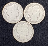 (3) Barber Half Dollars - 1907 & 1907O