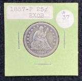 1857 Seated Liberty Quarter