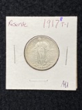 1917 T-1 Standing Liberty Quarter