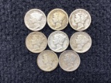 (8) Mercury Dimes