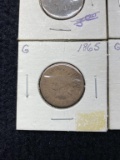 (4) Indian Head Pennies