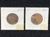 (2) Indian Head Pennies