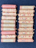 (20) Rolls 1940's Wheat Pennies