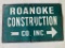Roanoke Construction Sign Metal 27