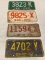 Ohio License Plates 1961,1965,1970,1972