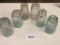 Atlas Glass Jars, 4-blue, 2-clear
