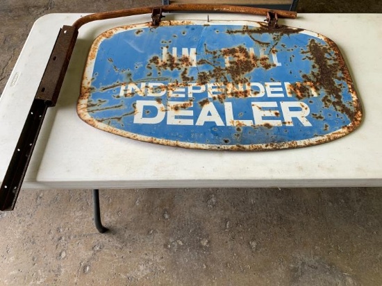 Jim Thiel Independent Dealer Double Sided Sign With Hanging Bracket