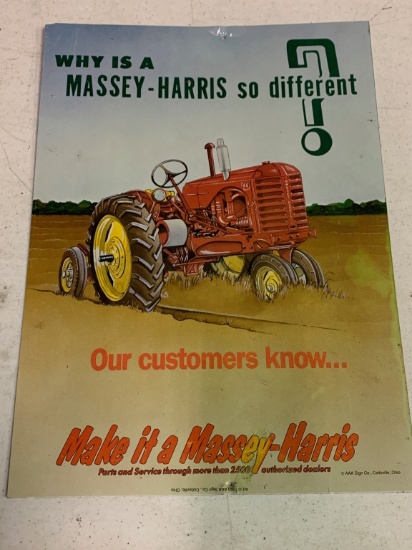 Massey Harris Metal Sign 17"x12"