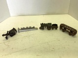 Cast Iron Toys, Locomotive, Passenger Car, Steam Shovel, Decorative Railroad Spike