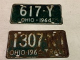 2-ohio 1964 License Plates
